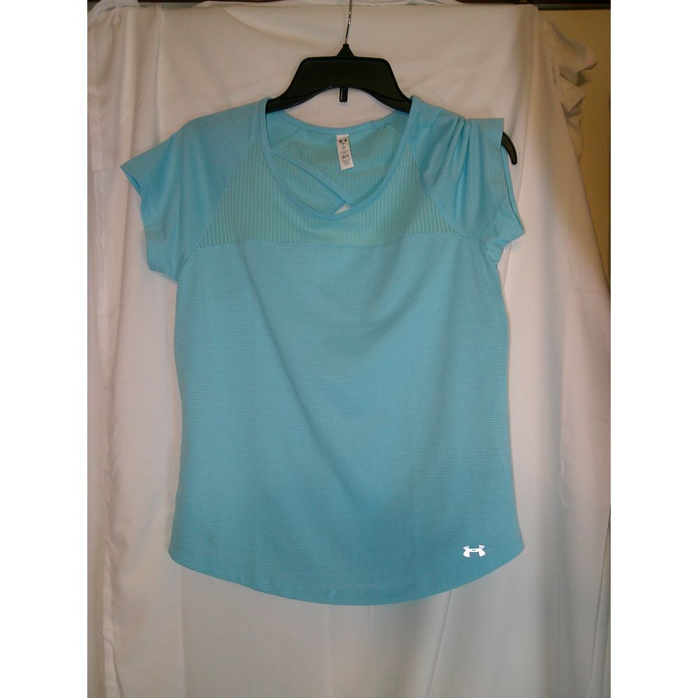 Under Armour Women's Teal‎ Athletic Top Breathable Workout Shirt